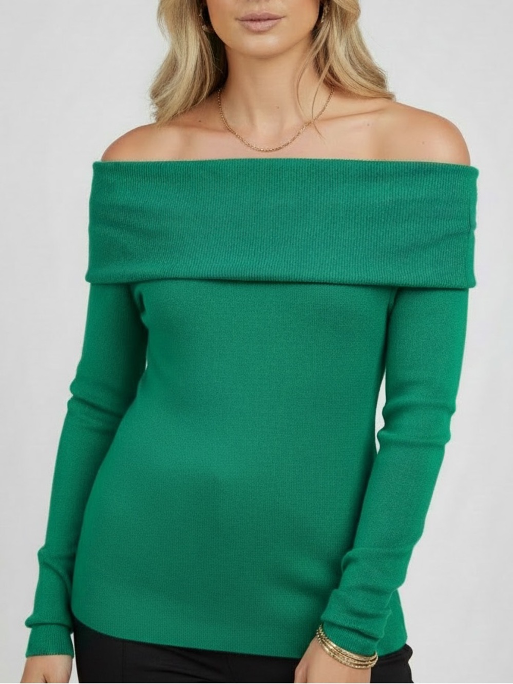 NWT ANTHROPOLOGIE Long Sleeve Off The Shoulder Sweater Size Small